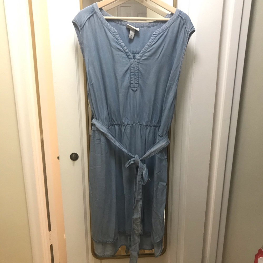 Ava & Viv chambray, tie waist dress